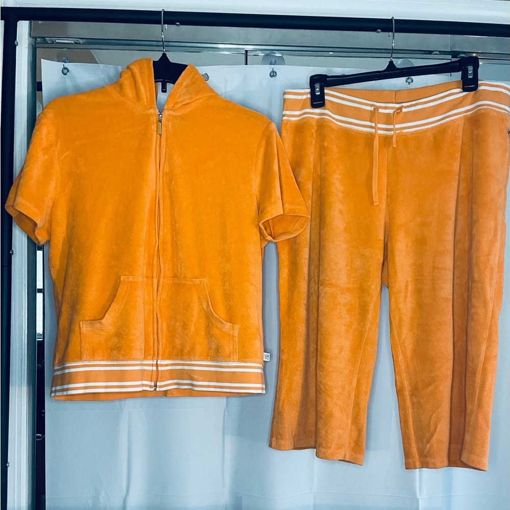 New York & Company Bright Orange Kids Pajama Set